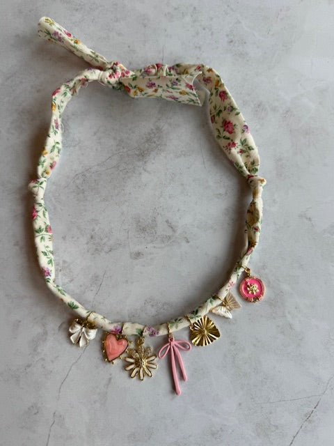 Pretty In Pink Bandana Necklace