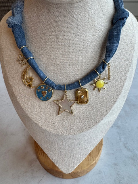 Starry Night Bandana Necklace