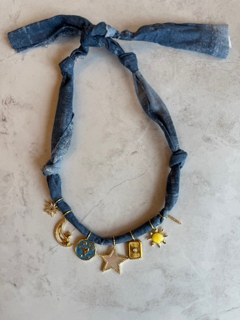 Starry Night Bandana Necklace